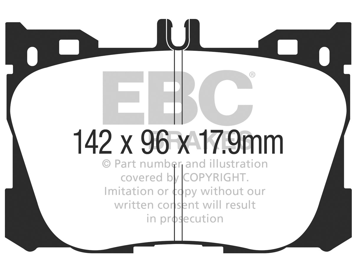 EBC Mercedes-Benz W/S213 A/C238 Greenstuff 2000 Series Sport Front Brake Pads - Brembo Calliper (Inc. E300, E300e, E350 & E400) - ML Performance UK