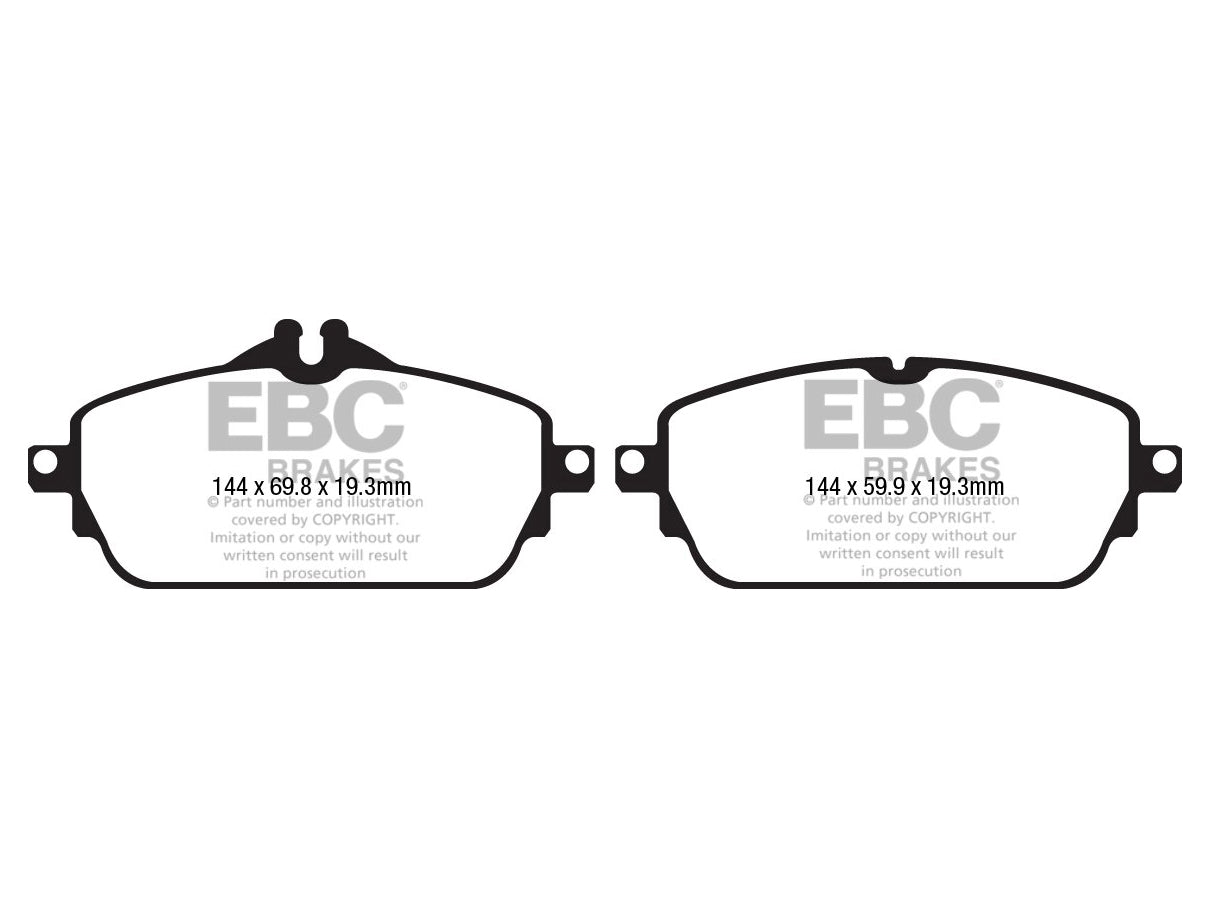 EBC Mercedes-Benz W/S/C205 W/S213 A/C238 Redstuff Sport Front Brake Pads - TRW Caliper (Inc. C250, C220, E200 & E220) - ML Performance UK