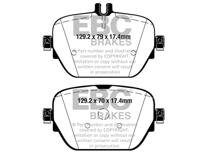 EBC Mercedes-Benz W/S/C213 C257 Redstuff Sport Brake Pads - TRW Caliper (E43 AMG, E450, E400 & CLS450) - ML Performance UK