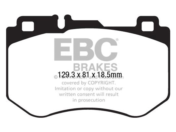 EBC Mercedes-Benz W/S/C/A205 Redstuff Sport Front Brake Pads - Brembo Caliper (Inc. C160, C180, C200 & C220) - ML Performance UK