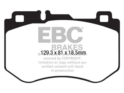 EBC Mercedes-Benz W/S/C/A205 Redstuff Sport Front Brake Pads - Brembo Caliper (Inc. C160, C180, C200 & C220) - ML Performance UK