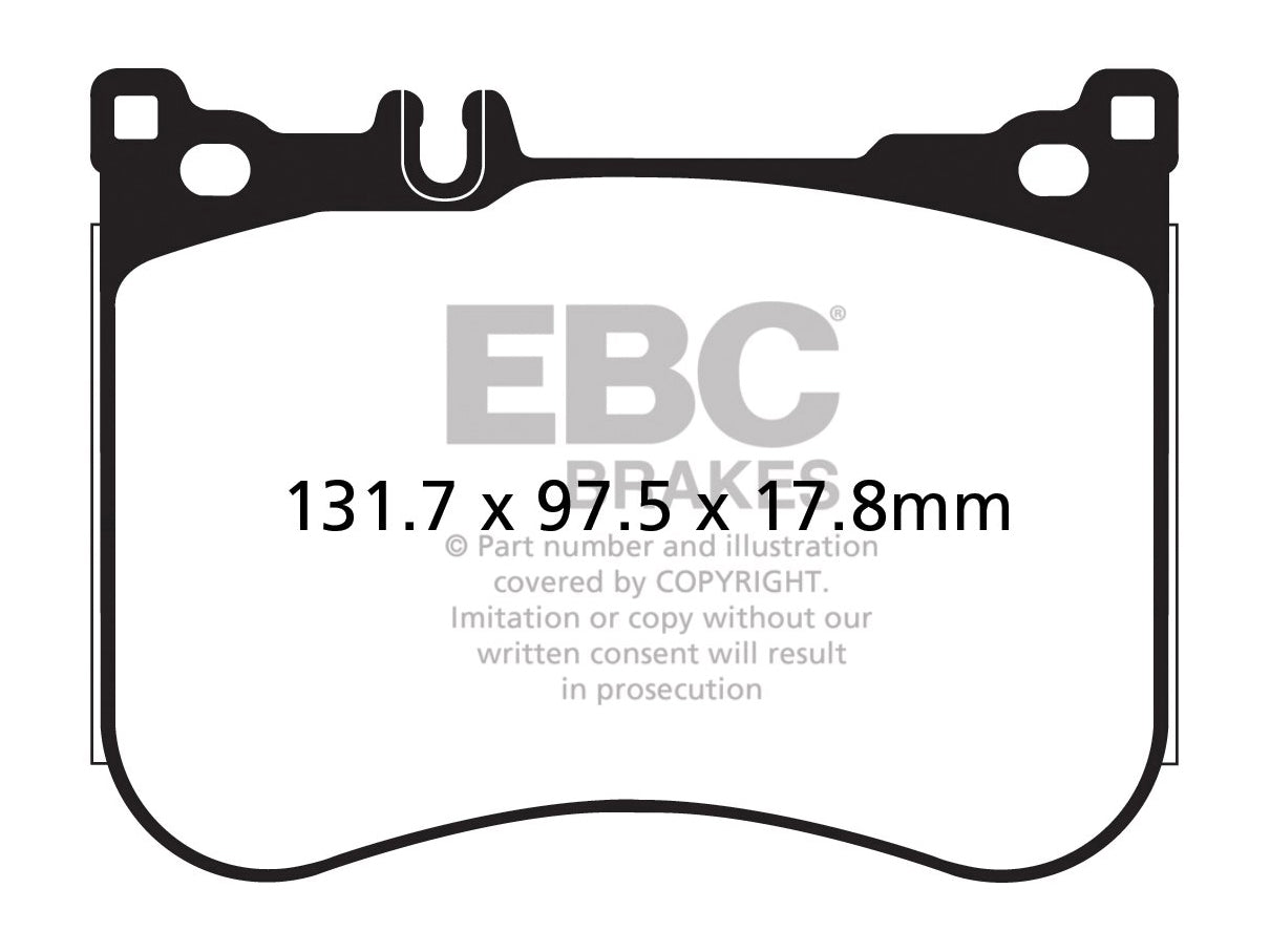EBC Mercedes-Benz W/X222 A/C217 R231 Redstuff Sport Front Brake Pads - Brembo Caliper (Inc. S500, S560, SL500 & SL400) - ML Performance UK