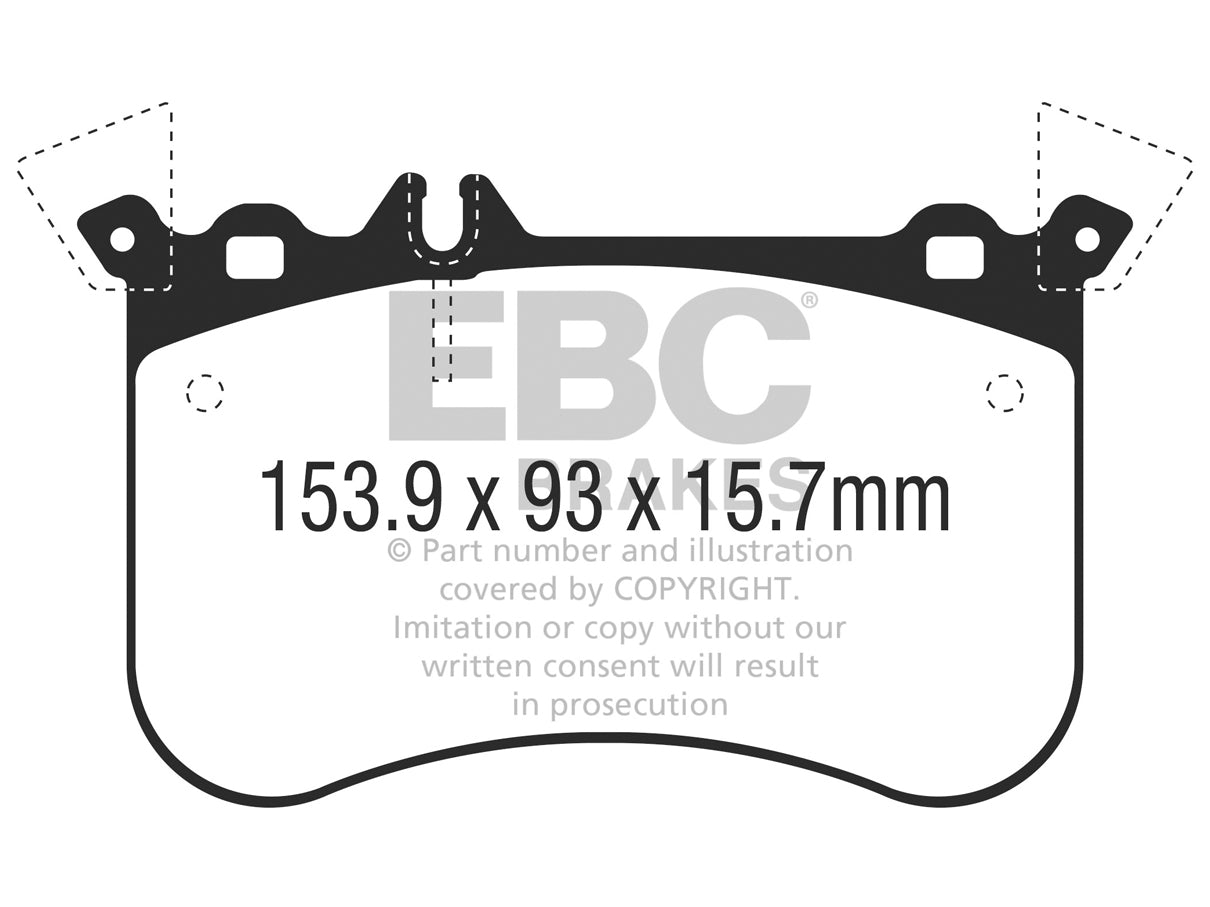 EBC Mercedes-Benz X156 GLA45 AMG Greenstuff 6000 Series Truck And SUV Front Brake Pads - Brembo Caliper - ML Performance UK