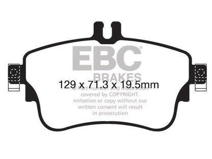 EBC Mercedes W176 W246 Greenstuff 2000 Series Sport Front Brake Pads - TRW Caliper (Inc. A180, A160, B180 & 180d) - ML Performance UK