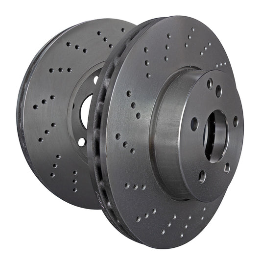 EBC Mercedes-Benz W176 C117 X156 R173 Premium OE Replacement Rear Brake Discs - TRW Caliper (Inc. A45 AMG, CLA45 AMG, GLA45 AMG & SLK55 AMG) - ML Performance UK