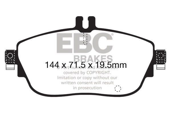 EBC Mercedes-Benz W176 W246 CX117 Yellowstuff 4000 Series Front Sport Brake Pads & Premium OE Replacement Plain Discs Kit - TRW Caliper (Inc. A250, B250, B220 & CLA250) | ML Performance UK