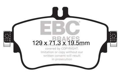 EBC Mercedes-Benz W176 W246 Yellowstuff 4000 Series Front Sport Brake Pads & Premium OE Replacement Plain Discs Kit - TRW Caliper (Inc. A180, A160, B180 & 180d) | ML Performance UK