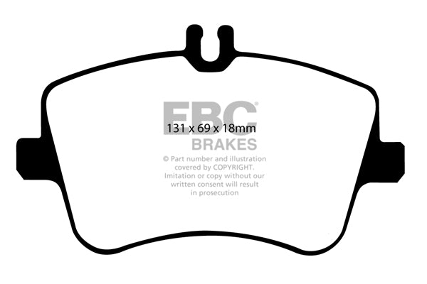 EBC Mercedes-Benz W203 CL203 C209 R171 Greenstuff 2000 Series Sport Front Brake Pads - TRW Caliper (Inc. C180, CLC160, CLK240 & SLK280) | ML Performance UK