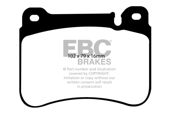 EBC Mercedes-Benz W203 CLC203 C209 Yellowstuff 4000 Series Front Sport Brake Pads & USR Slotted Discs Kit - Brembo Caliper (C350, CLC350 & CLK350) | ML Performance UK