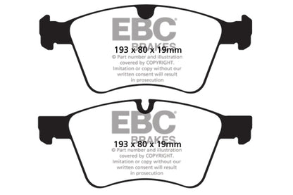 EBC Mercedes-Benz W251 R500 Yellowstuff 4000 Series Front Sport Brake Pads & Premium OE Replacement Plain Discs Kit - ATE Caliper | ML Performance UK