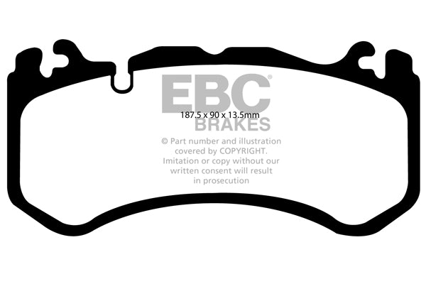EBC Mercedes-Benz WSC204 W116 W221 Bluestuff NDX Trackday Front Brake Pads - Brembo Caliper (Inc. C63, E63, CLS63 & GLE63) | Supercar Parts UK