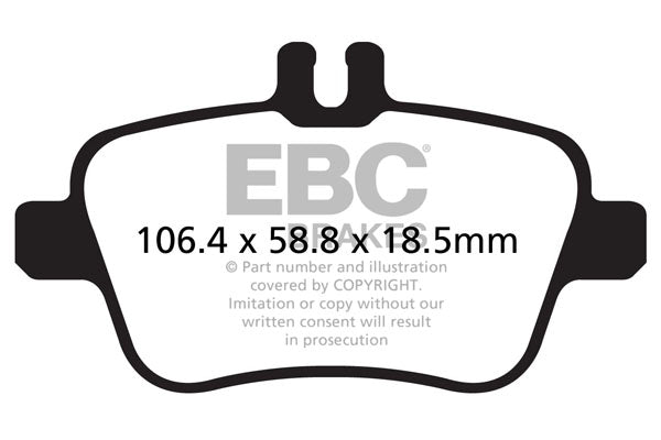 EBC Mercedes-Benz X156 Greenstuff 6000 Series Truck And SUV Rear Brake Pads - TRW Caliper (GLA180, GLA200, GLA220 & GLA250) | ML Performance UK