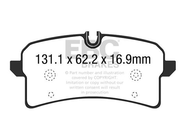 EBC Porsche 95B Macan Greenstuff 6000 Series Truck And SUV Rear Brake Pads - TRW Calliper - Supercar Parts UK