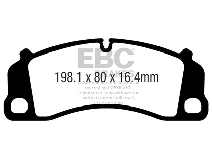 EBC Porsche 991 991/2 Redstuff Sport Front Brake Pads - Brembo Caliper (911 Turbo S, 911 GT3, 911 GT3 RS & 911 Turbo) - Supercar Parts UK
