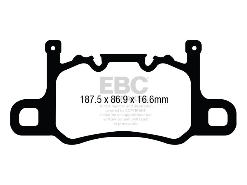EBC Porsche 991 991/2 Redstuff Sport Rear Brake Pads - Brembo Caliper (Inc. 911 GT3, 911 GT3 RS, 911 Turbo S & 911 Turbo) - Supercar Parts UK
