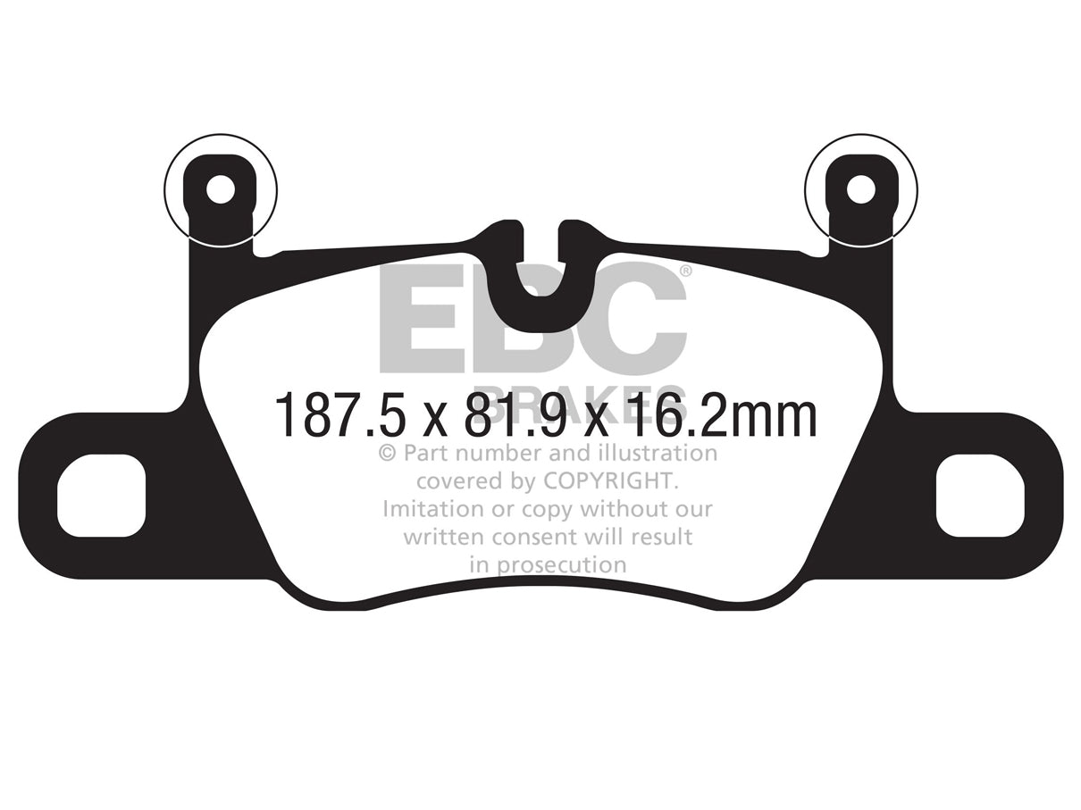 EBC Porsche 991 992 E3 Bluestuff NDX Trackday Brake Pads - Brembo Caliper (Inc. 911 Carrera 4 GTS, 911 Carrera 4, Carrera 4S & Cayenne) - Supercar Parts UK