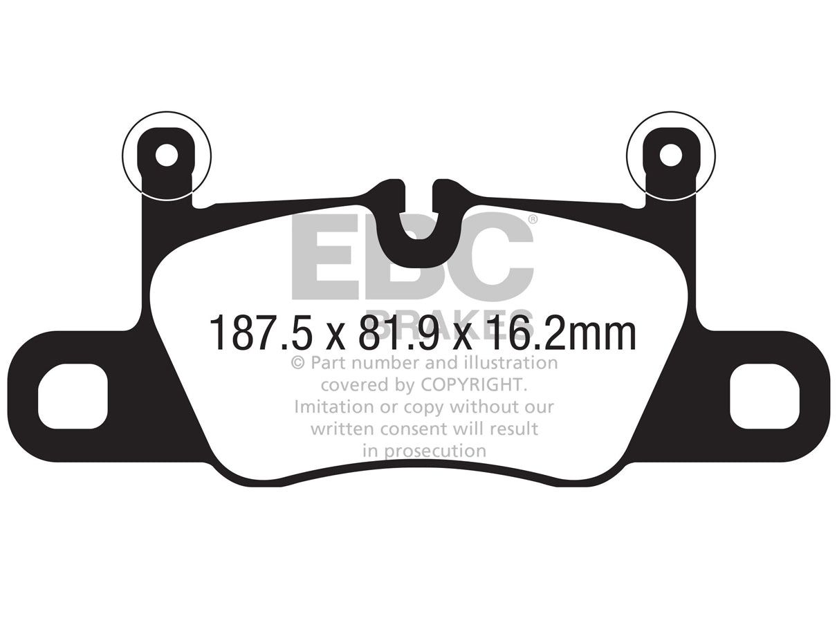 EBC Porsche 991 992 Redstuff Sport Brake Pads - Brembo Caliper (Inc. 911 Carrera 4 GTS, 911 Carrera 4, 911 Carrera 4S & 911 Carrera GTS) - Supercar Parts UK