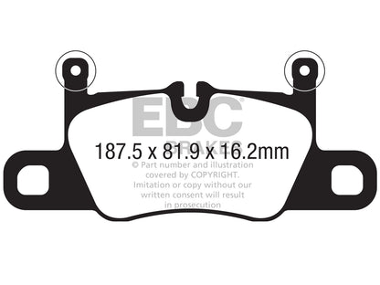 EBC Porsche 991 992 Redstuff Sport Brake Pads - Brembo Caliper (Inc. 911 Carrera 4 GTS, 911 Carrera 4, 911 Carrera 4S & 911 Carrera GTS) - Supercar Parts UK
