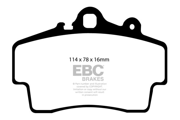 EBC Porsche 986 987 Orangestuff Race Front Brake Pads - Brembo Caliper (Boxster & Cayman) | Supercar Parts UK