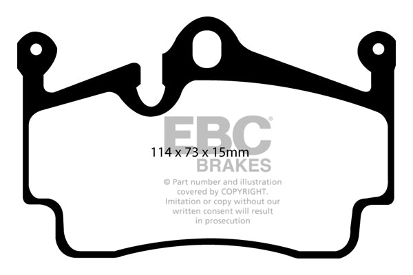 EBC Porsche 987 981 718 Orangestuff Race Rear Brake Pads - Brembo Caliper (Inc. Boxster S,  Boxster GTS, Cayman R &  Cayman GTS) | Supercar Parts UK