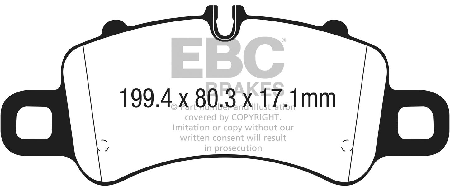 EBC Porsche 996 997 718 Yellowstuff 4000 Series Front Sport Brake Pads & Premium OE Replacement Drilled Discs Kit -  Brembo Caliper (Inc. 911 Carrera S, 911 Carrera 4S, Boxster GTS & Cayman GTS) | Supercar Parts UK