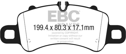 EBC Porsche 996 997 718 Yellowstuff 4000 Series Front Sport Brake Pads & Premium OE Replacement Drilled Discs Kit -  Brembo Caliper (Inc. 911 Carrera S, 911 Carrera 4S, Boxster GTS & Cayman GTS) | Supercar Parts UK