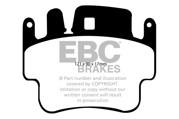 EBC Porsche 996 997 986 987 Bluestuff NDX Trackday Rear Brake Pads - Brembo Caliper (Inc. 911 Carrera, 911 Carrera 4, Boxster S & Cayman S) | Supercar Parts UK