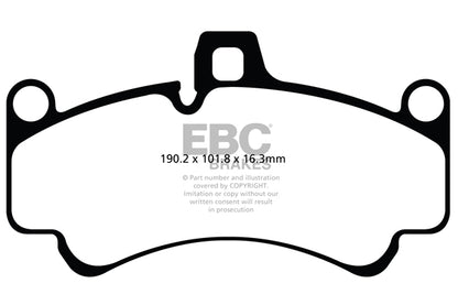 EBC Porsche 996 997 Orangestuff Race Front Brake Pads - Brembo Caliper (Inc. 911 Turbo, 911 Turbo S, 911 GT2 & 911 GT3) (Inc. 911 Turbo, 911 Turbo S, 911 GT2 & 911 GT3) | Supercar Parts UK