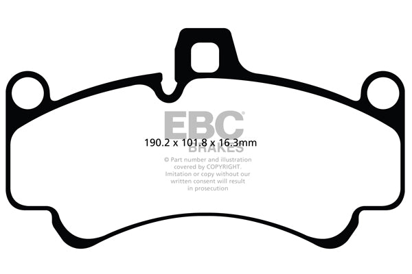 EBC Porsche 996 997 Redstuff Sport Front Brake Pads - Brembo Caliper (Inc. 911 Turbo, 911 Turbo S, 911 GT2 & 911 GT3) | Supercar Parts UK