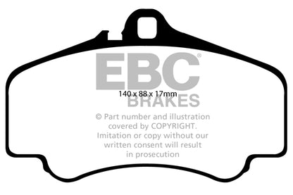 EBC Porsche 996 Redstuff Sport Front Brake Pads - Brembo Caliper (911 Turbo, 911 GT2 & 911 GT3)
