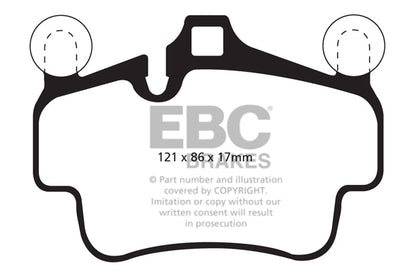 EBC Porsche 997 987 Bluestuff NDX Trackday Rear Brake Pads - Brembo Caliper (Inc. 911 Carrera, Boxster, Boxster Spyder & Cayman S) | Supercar Parts UK