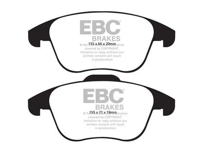 EBC Seat Volkswagen  Greenstuff 2000 Series Front Sport Brake Pads & BSD Series Sport Discs Kit - ATE Caliper (7N Alhambra, 7N Sharan, Tiguan I & Tiguan II) | ML Performance UK