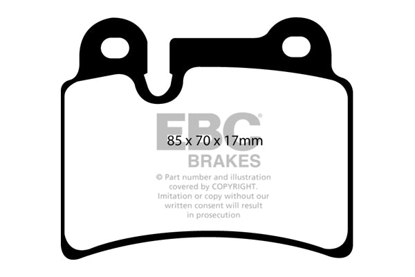 EBC Volkswagen 1st Gen Touareg Yellowstuff 4000 Series Rear Sport Brake Pads & Slotted And Dimpled Sport Discs Kit - Brembo Caliper | ML Performance UK