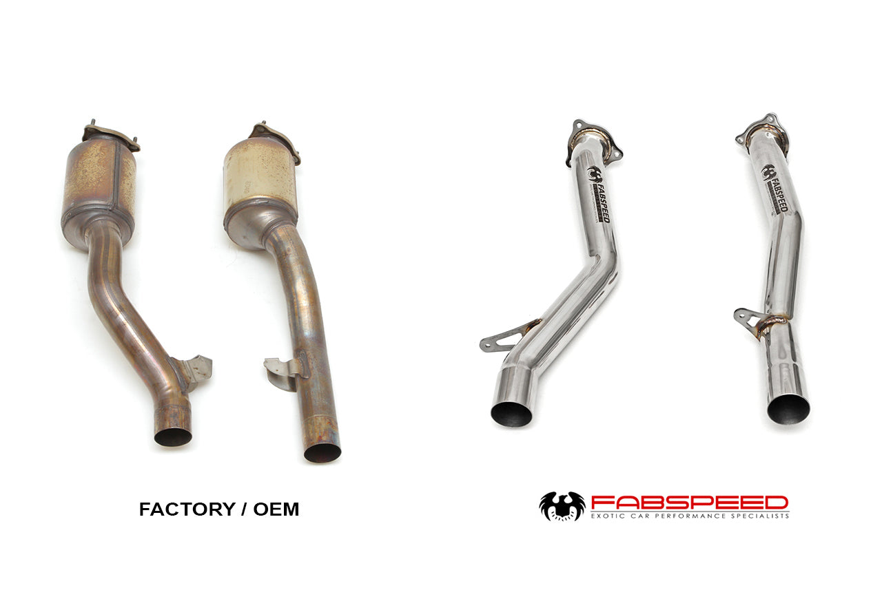 Fabspeed 958.2 S/GTS Secondary Cat Bypass Pipes - ML Performance