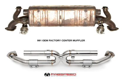 Fabspeed Porsche 991 Carrera Center Muffler Bypass X-Pipe - ML Performance