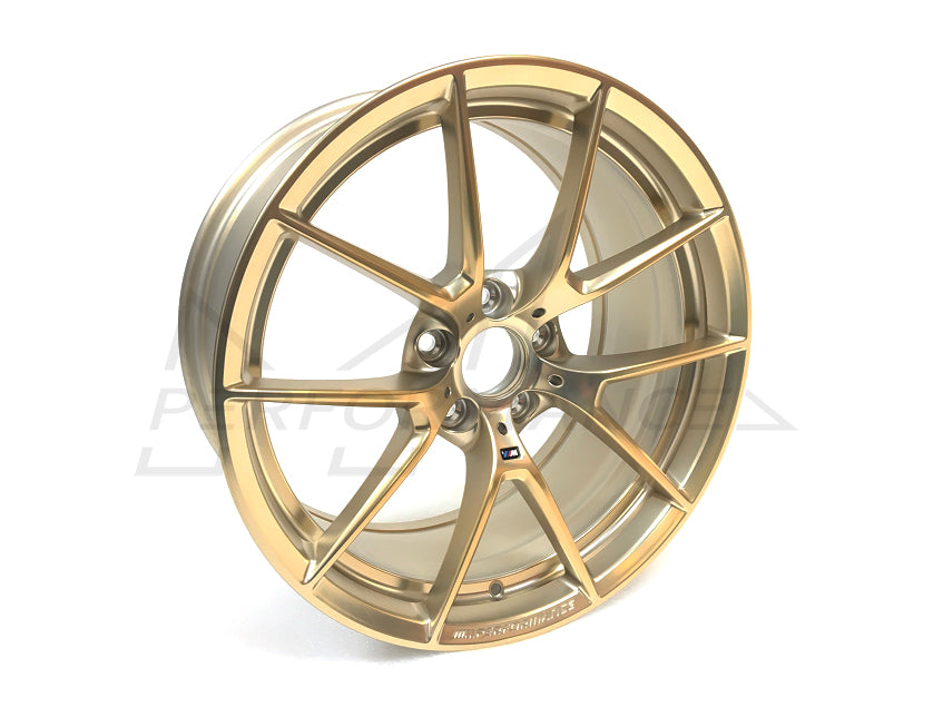 Genuine BMW F80 F82 F87 M Performance Frozen Gold 19" Y-spoke 763M Front Wheel (M2, M2 Competition, M3 & M4) - ML Performance UK
