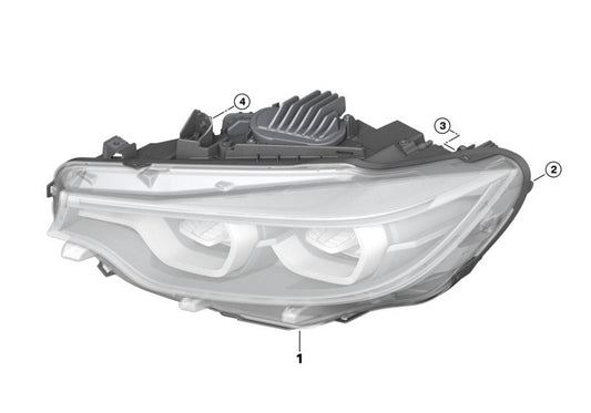 Genuine BMW F32 F36 F80 F82 LCI LED Headlights - Pair (Inc. 430i, 440iX, M3 & M4) - ML Performance UK