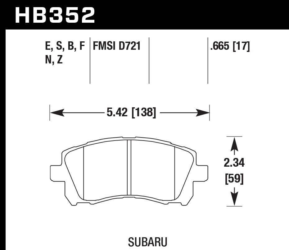 Hawk Performance HB352B.665 HPS 5.0 Brake Pads Front