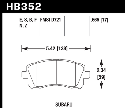Hawk Performance HB352B.665 HPS 5.0 Brake Pads Front