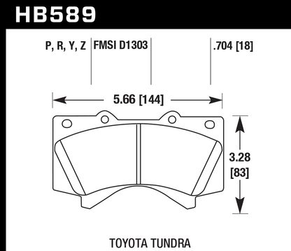 Hawk Performance HB589Y.704 LTS Brake Pads Front