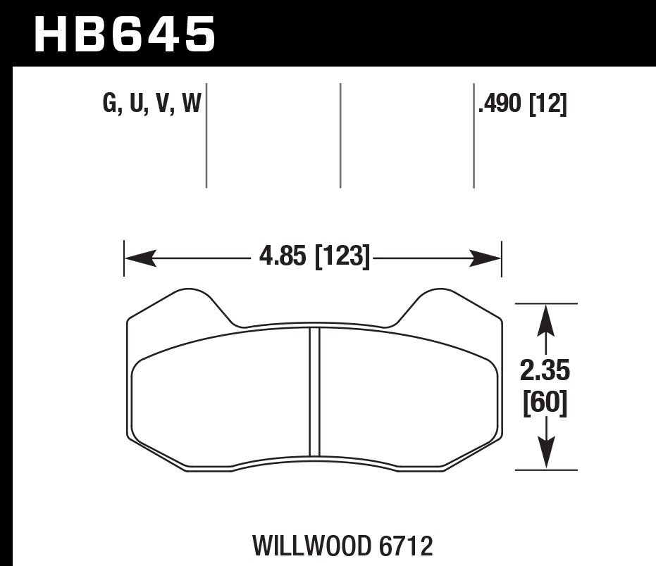 Hawk Performance HB645G.490 DTC-60 Brake Pads