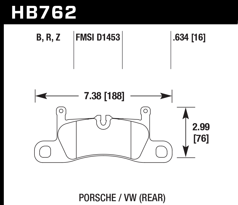 Hawk Performance HB762B.634 HPS 5.0 Brake Pads Rear