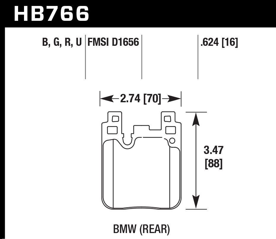 Hawk Performance HB766B.624 HPS 5.0 Brake Pads Rear