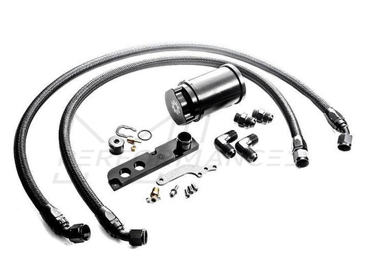 Integrated Engineering Audi Volkswagen 2.0T MK5 MK6 Recirculating Catch Can Kit For OEM Valve Cover (A3, Golf, Jetta, Passat & TT)