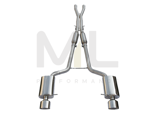 JHM Audi B7 RS4 2.75" Stainless Steel Cat-Back Exhaust With X-Pipe - ML Performance UK
