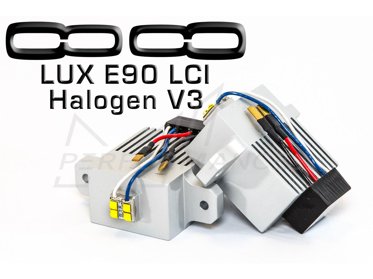 LUX BMW E90 LCI HALOGEN V3 Angel Eyes - ML Performance UK