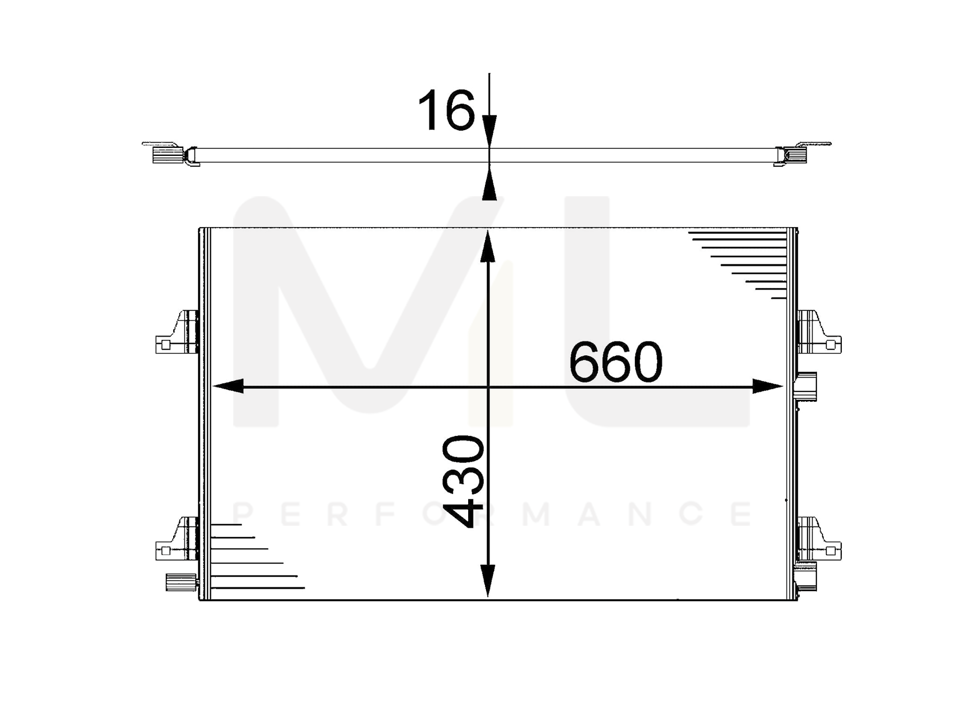 MAHLE ORIGINAL AC 355 000S Air conditioning condenser for RENAULT ESPACE with bolts/screws, without dryer - ML Performance UK
