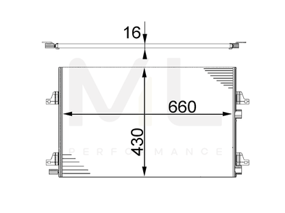 MAHLE ORIGINAL AC 355 000S Air conditioning condenser for RENAULT ESPACE with bolts/screws, without dryer - ML Performance UK