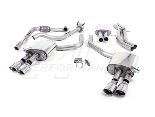 MillTek Audi B9 Resonated Cat-Back Exhaust (S4 & S5) - ML Performance UK