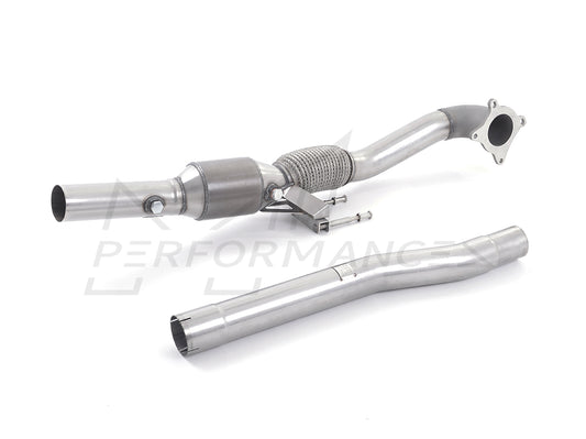 MillTek Volkswagen Golf GTi MK6 Cast Downpipe with HJS High Flow Sports Cat 2.0 TSI 210PS - ML Performance UK